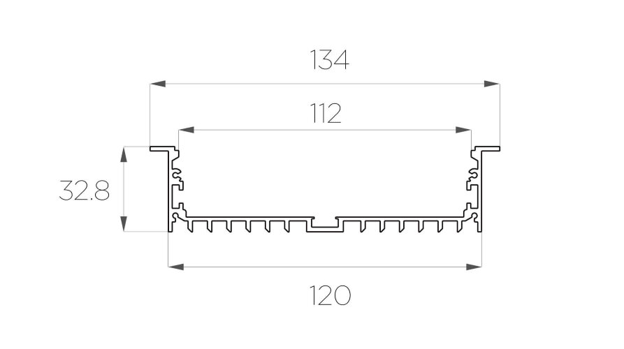 Профиль врезной алюминиевый LC-LPV-32134-2 Anod - фото 2
