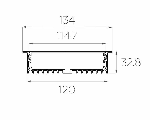 Профиль врезной алюминиевый LC-LPV-32134-2 Anod - фото 3