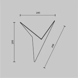 Настенный светильник (бра) Trame 3000К 3Вт IP 20 (Черный)