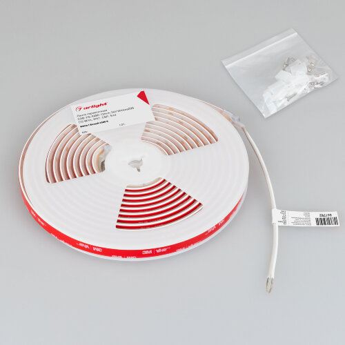 Светодиодная лента герметичная COB-PS-X480-12mm 24V White6000 (15 W/m, IP67, TWP100, 5m) (Arlight) - фото 4