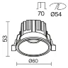 Встраиваемый светильник Раунд / Round 7 Вт 2700 К 50° (Черный) DL058-7W2.7K-B - фото 3