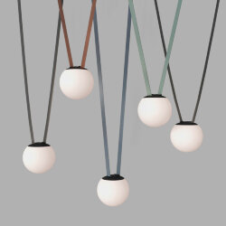 Cветильник для трека-ремня Belty, серия Orb, со светодиодом, D150*H147мм, 48V DC, 10W, RA90, 120°, 4000K, IP20, белый, акрил, Denkirs DK5550-BK