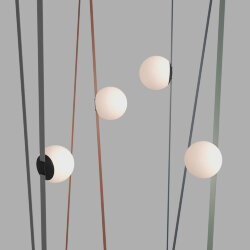 Cветильник для трека-ремня Belty, серия Orb, со светодиодом, D150*H147мм, 48V DC, 10W, RA90, 120°, 4000K, IP20, белый, акрил, Denkirs DK5550-BK