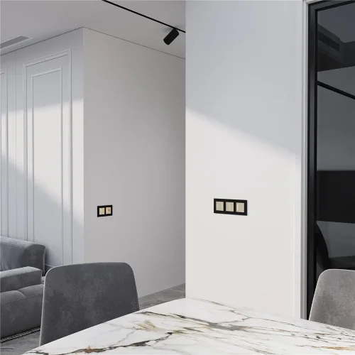 Умный сенсорный выключатель двухклавишный (шампань) W4523011 - фото 4