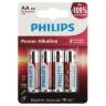 Элемент питания алкалиновый AA/LR6 1.5В Power (блист. 4шт) Philips Б0062746 - фото