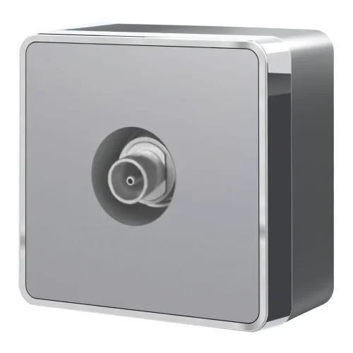 ТВ-розетка оконечная Gallant серебряный W5083006 - фото