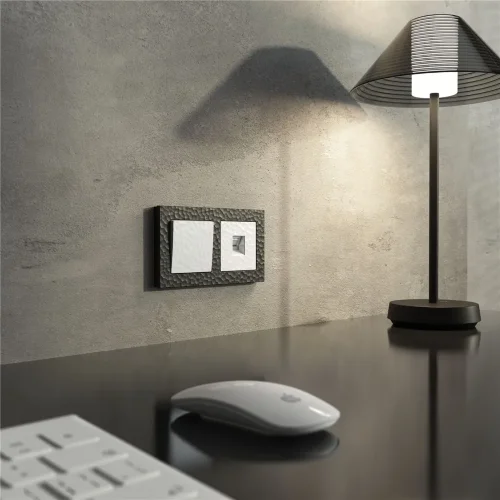 Накладка для RJ-11 (Hammer белый) W1292001 - фото 3