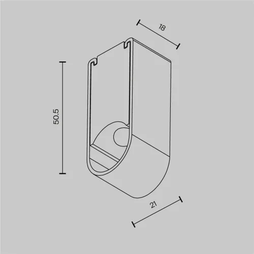 Фиксатор для накладного монтажа для системы Axity (Черный) - фото 7