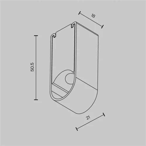 Фиксатор для накладного монтажа для системы Axity (Черный) CA010SM-B - фото 6