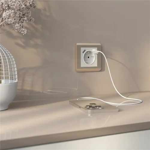 Рамка из поликарбоната на 1 пост Stream шампань W0012111 - фото 3