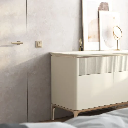 Рамка из поликарбоната на 1 пост Stream шампань W0012111 - фото 4