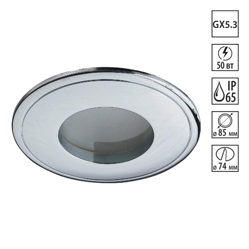 Встраиваемый неповоротный светильник «Novotech» 369303, серия: AQUA (встраиваемый). Фото 1.