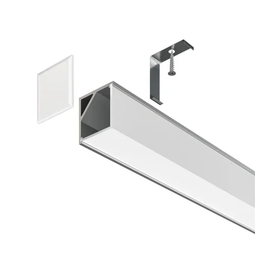 Алюминиевый профиль накладной угловой 16×16 (Серебро, 2 м), ALM009S-2M (Серебро) - фото 4