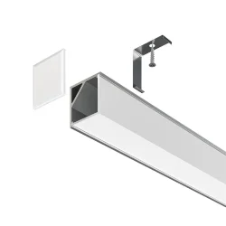 Алюминиевый профиль накладной угловой 16×16 (Серебро, 2 м), ALM009S-2M (Серебро)