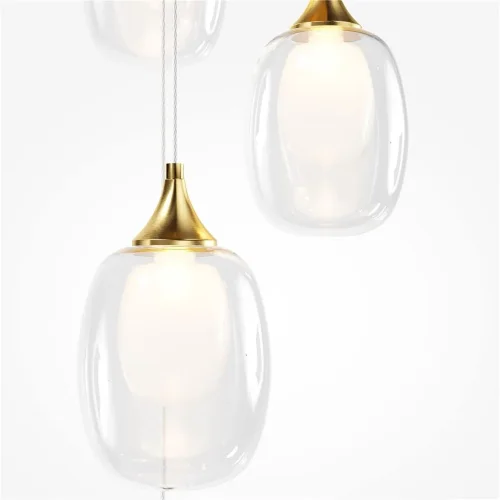 Подвесной светильник Aura E14х5 (Латунь) - фото 4