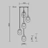 Подвесной светильник Аура / Aura E14х5 (Латунь) MOD016PL-05BS - фото 2