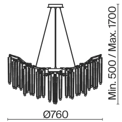 Подвесной светильник Минерал / Mineral (Золото) FR1010PL-10G