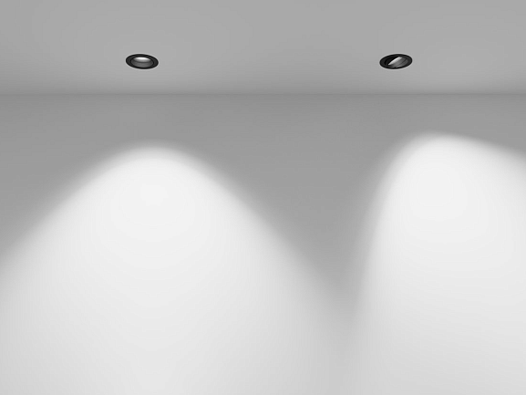 'Светильник светодиодный потолочный встраиваемый наклонный, серия DL-KZ, Черный, 7Вт, IP20, Теплый белый (3000К), KZ-2-DLB-7-WW. Фото 2