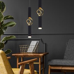 Подвесной светодиодный светильник 50191/1 LED черный/золото (049107)