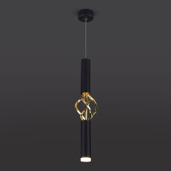 Подвесной светодиодный светильник 50191/1 LED черный/золото (049107)