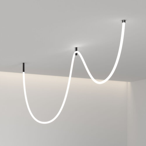 Потолочное крепление для круглого гибкого неона Full light черный - Фото 2