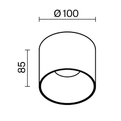 Потолочный светильник Альфа / Alfa LED 15 Вт 3000 К 60° (Черный) C064CL-01-15W3K-RD-B