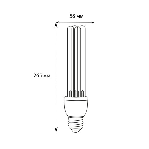 ESL-PLD-25-UVCB-E27-CL Лампа ультрафиолетовая бактерицидная, Спектр UVC 253.7нм - фото 6
