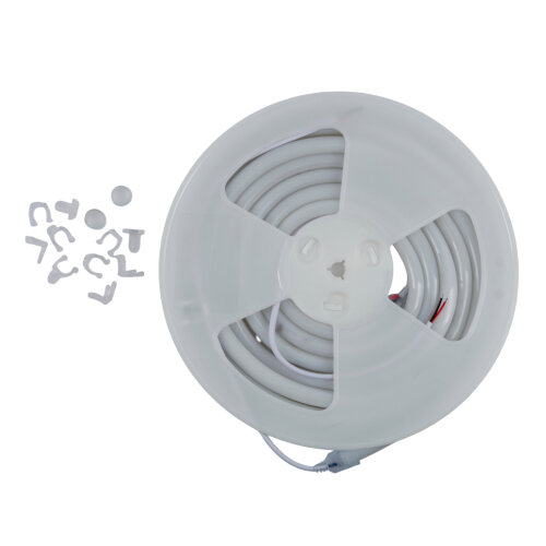 ULS-N40-2835-120LED-m-16mm-IP68-DC24V-10W-m-5M-3000K NEON SET01 Комплект светодиодной ленты для бань и саун, до +100С, катушка 5м, Теплый белый свет 3000К, Крепление в-к, TM Uniel - фото 2