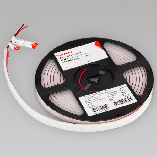Светодиодная лента герметичная RTW-PW-B60-13mm 24V Day4000 (14.4 W/m, IP66, 5060, 5m) (Arlight) - фото 3