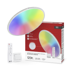 Светильник светодиодный NEO MYSTERY-125RGB-WH 125Вт 230В 3000-6500K 10000Лм 465x60мм ДУ белый IN HOME