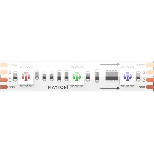 Светодиодная лента 12В 5050 14,4Вт/м 5м IP 68 Адресная (SPI) Цветная (RGB) 201245 (Белый) 201245 - фото 3