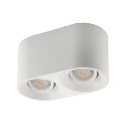 Светильник накладной IP 20, 10 Вт, GU5.3, LED, белый, пластик, Denkirs DK3036-WH