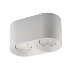 Светильник накладной IP 20, 10 Вт, GU5.3, LED, белый, пластик, Denkirs DK3036-WH
