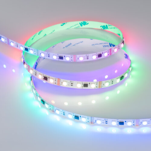 Светодиодная лента DMX-B60-10mm 12V RGB-PX3 (14 W/m, IP20, 5060, 5m) (Arlight) - фото 4
