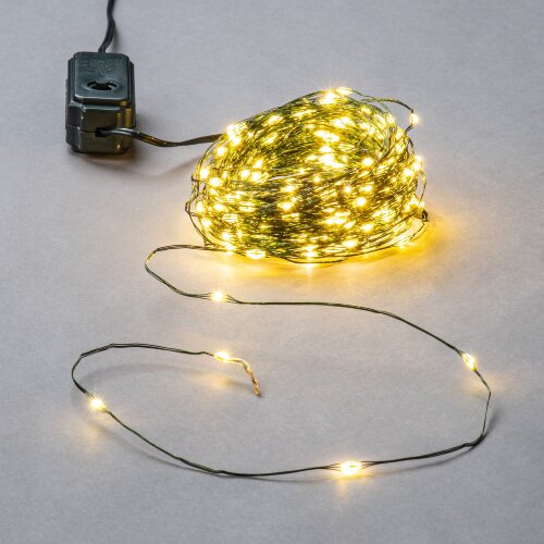 ULD-S2000-200-DGA WARM WHITE IP20 DEW Гирлянда светодиодная Роса, 20м, 200 светодиодов, Теплый белый свет, Провод зеленый - фото 7