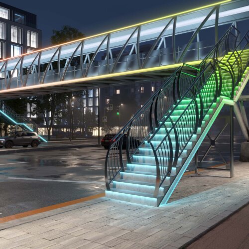 Светодиодная лента герметичная DMX MOONLIGHT-SIDE-B84-12x17mm 24V RGB-PX7 (18 W/m, IP67, 5m, wire x2) (Arlight, Вывод прямой, 2 года) - фото 4