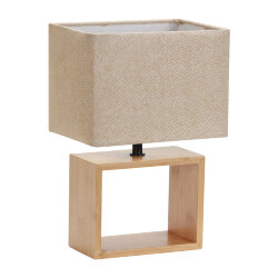 UML-B401 E27 LIGHT GREY-WOOD Светильник настольный декоративный под лампу Е27, 40W, Механический выключатель, Светло-серый