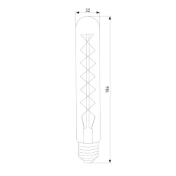 Ретро лампа Эдисона T32 60W E27 BX113 (058746)