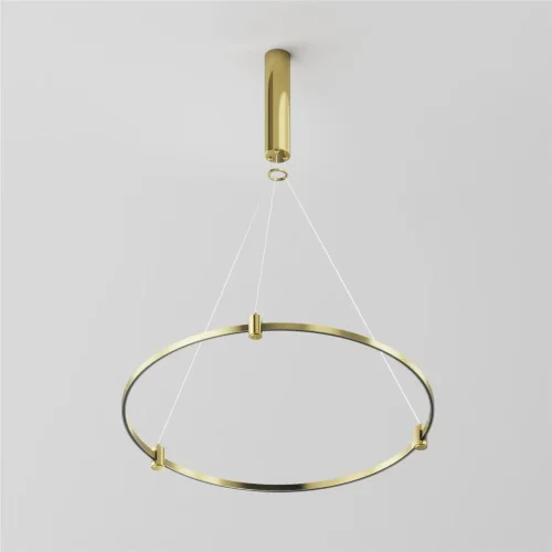 Готовая конструкция круглая D650мм c основанием под блок питания без светильников и блока питания, латунь (Латунь) - фото