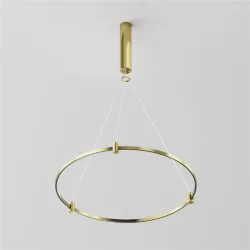 Готовая конструкция круглая D650мм c основанием под блок питания без светильников и блока питания, латунь (Латунь) TFC-Flar-H02-BS