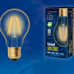 LED-A60-6W-GOLDEN-E27 GLV21GO Лампа светодиодная Vintage, Форма A, золотистая колба