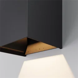 Настенный светильник Драп / Drape 3000K 10Вт IP 65 (Черный) O525WL-L10B3K