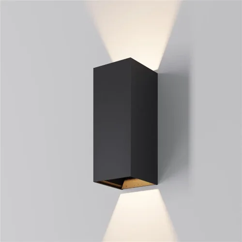 Настенный светильник Драп / Drape 3000K 10Вт IP 65 (Черный) O525WL-L10B3K - фото 3