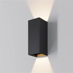 Настенный светильник Драп / Drape 3000K 10Вт IP 65 (Черный) O525WL-L10B3K