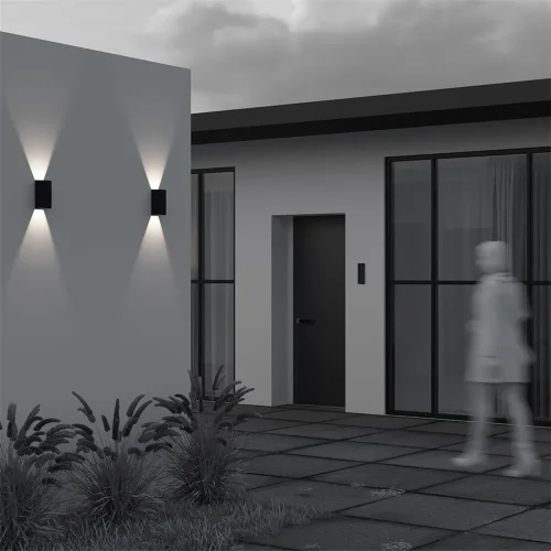 Настенный светильник Драп / Drape 3000K 10Вт IP 65 (Черный) O525WL-L10B3K - фото 5