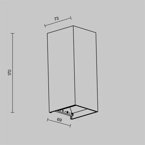 Настенный светильник Драп / Drape 3000K 10Вт IP 65 (Черный) O525WL-L10B3K - фото 8