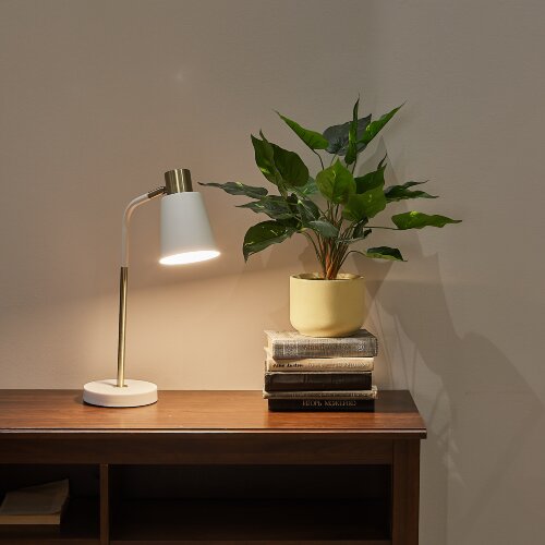 UML-B700 E27 WHITE Светильник настольный, 40W, Цоколь Е27, Механический выключатель, Белый - фото 7