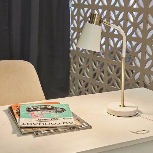 UML-B700 E27 WHITE Светильник настольный, 40W, Цоколь Е27, Механический выключатель, Белый - фото 8