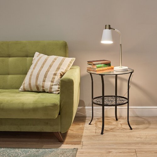 UML-B700 E27 WHITE Светильник настольный, 40W, Цоколь Е27, Механический выключатель, Белый - фото 6