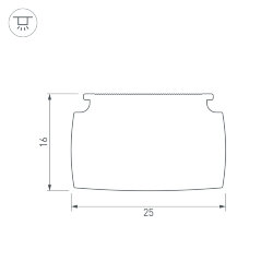 Экран SL-LINE-W20-145deg-2400 BLOCK FROST-РМ (Arlight, Пластик) 041797